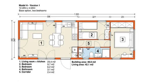 Casa Móvel 42 m² – 3 Quartos