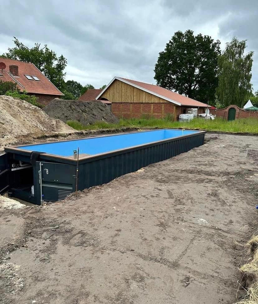Piscina em Contentor 12m – Solução Ecológica e Pronta
